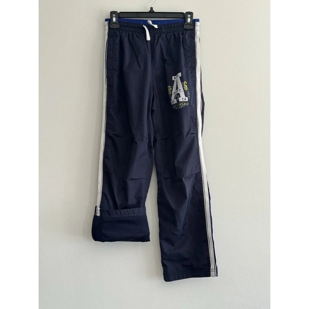 Gap Kids Boys Navy Track Windbreak Pants Mesh Lined 12‎ Athletic